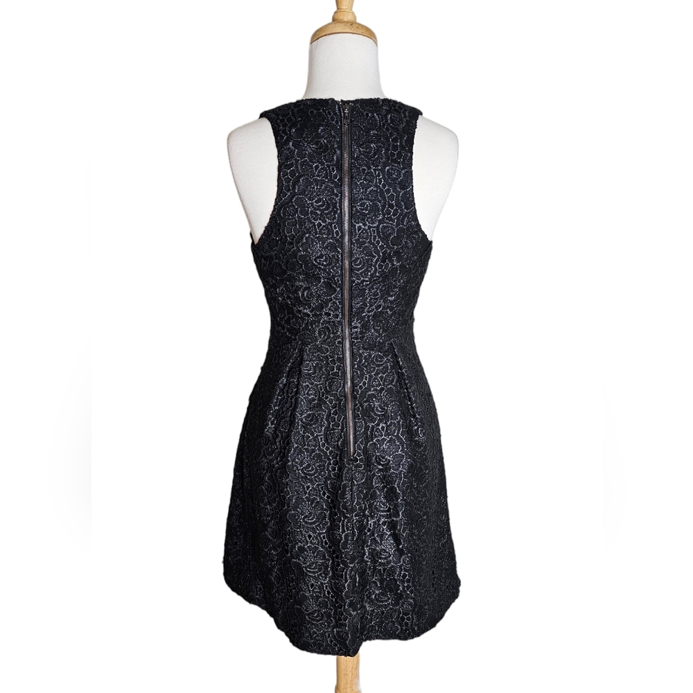 Anthro Leifsdottir Lingonberry Black Floral Lace Dress Size 2 - Picture 9 of 14